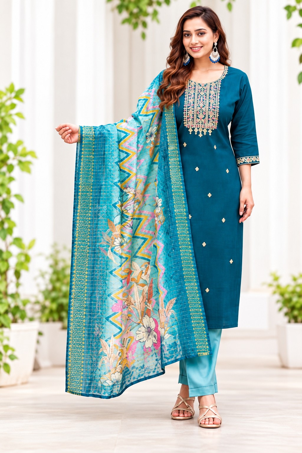 Ocean Mist Kurthi Set